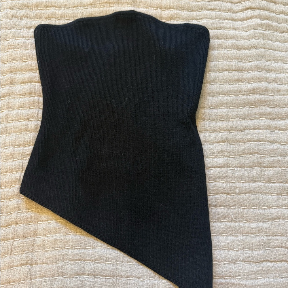 Asymmetrical Knit Tube Top